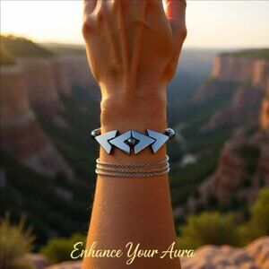 Inner Peace, Control & Calm! Unique Feminine Hematite Bracelet! 7-7.5" Wrist